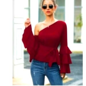 One shoulder top